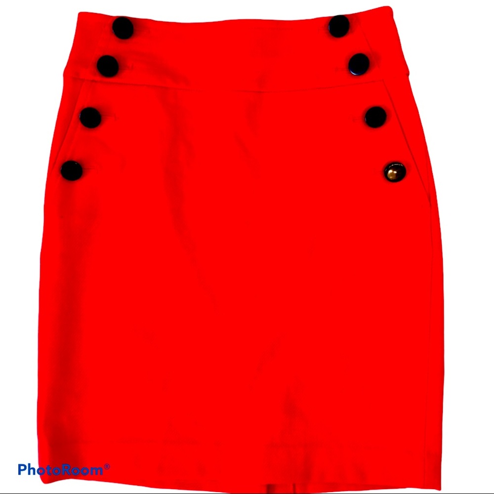 Bright orange Loft mini skirt